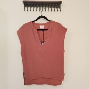 Anthropologie Red Gauze Short Tunic Size Small